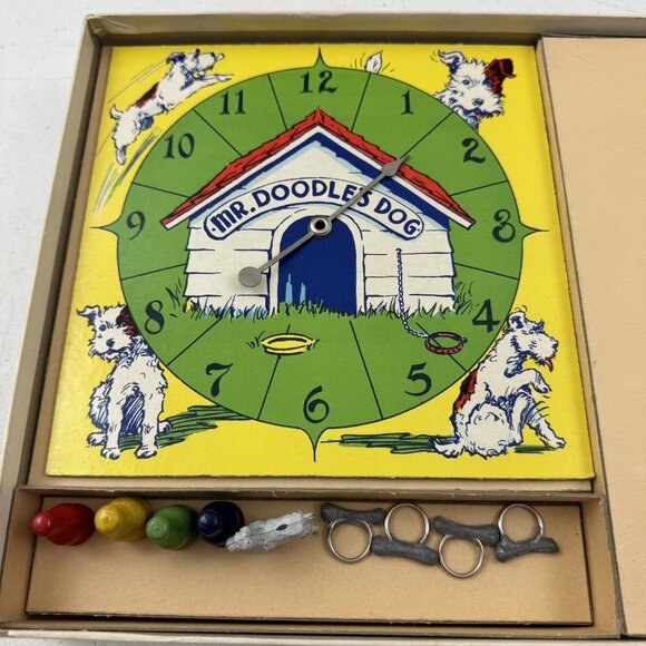 RARE SELCHOW & RIGHTER  MR. DOODLE'S DOG Board Game #59 Complete 1935 - Picture 2 of 16